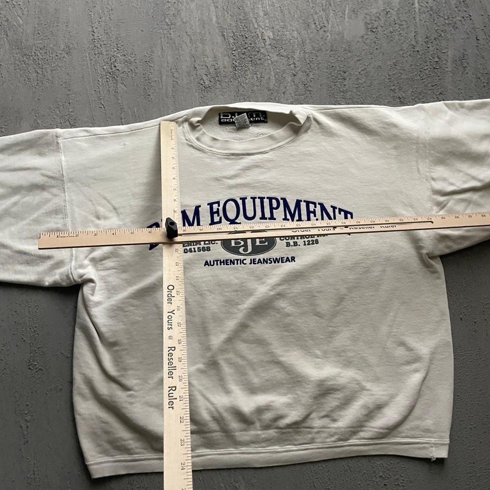 Vintage B.U.M. Equipment Graphic Sweatshirt Mens Extra Large White 90s - Picture 6 of 9